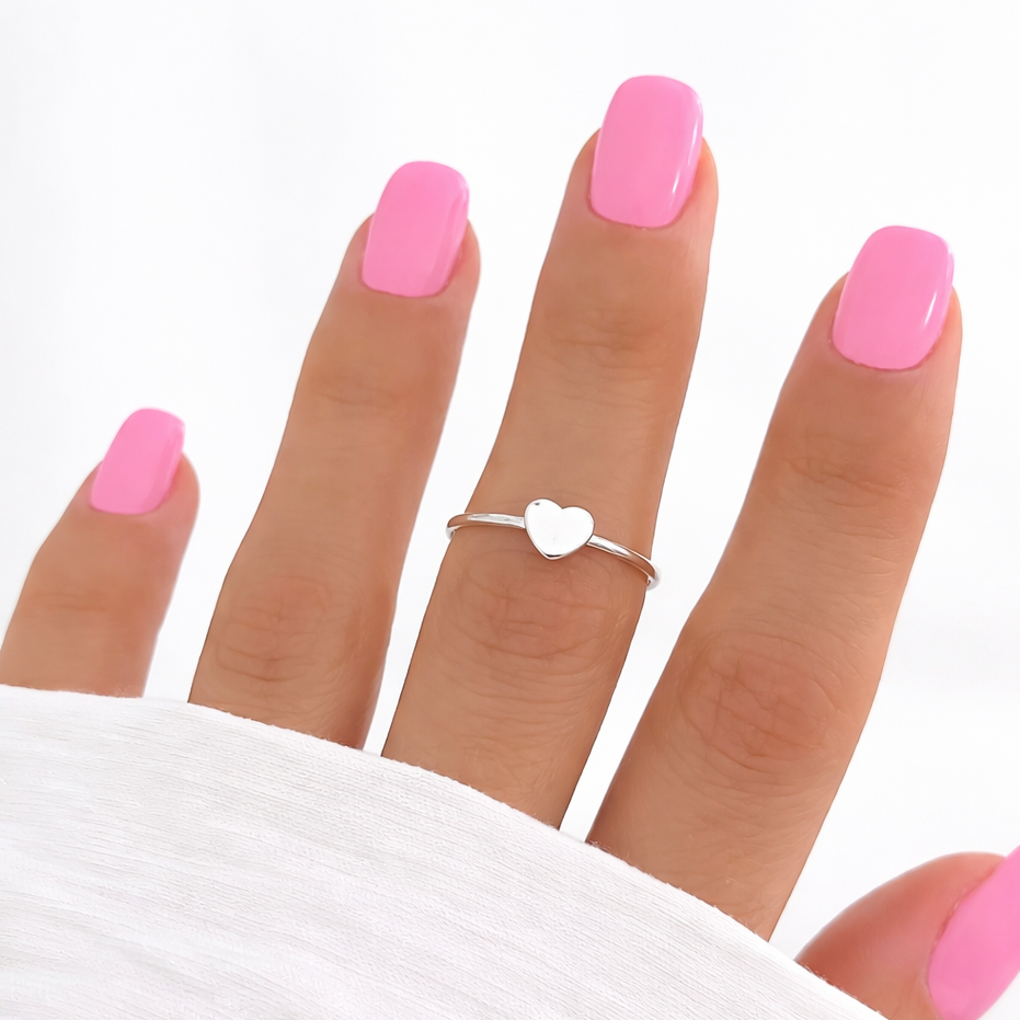Anel Falange Regulável Coração