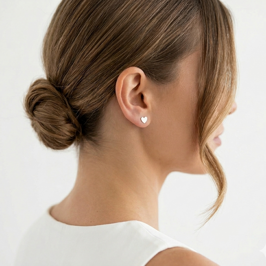 Brinco coração liso