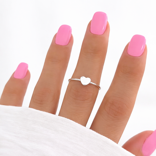 Anel Falange Regulável Coração