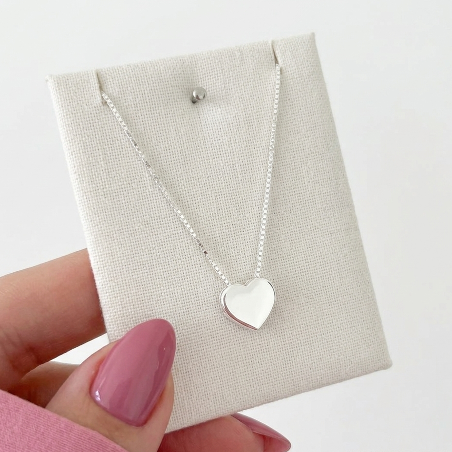 Colar Coração Liso